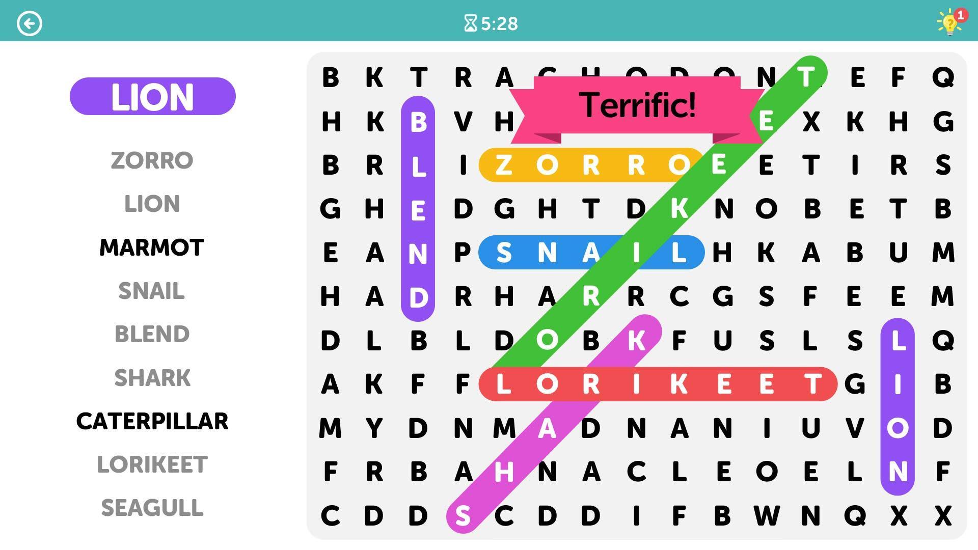 Play word search on pc gameloop official